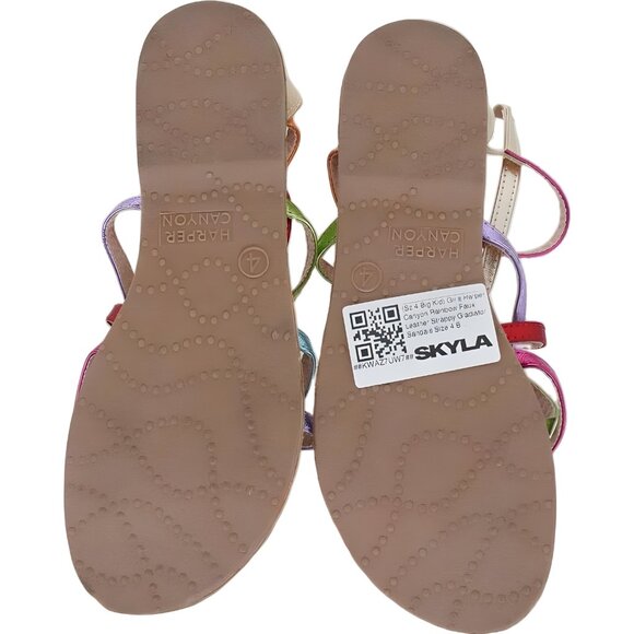 Harper Canyon Rainbow Gladiator Sandals Faux Leather Size 4 - Picture 6 of 6